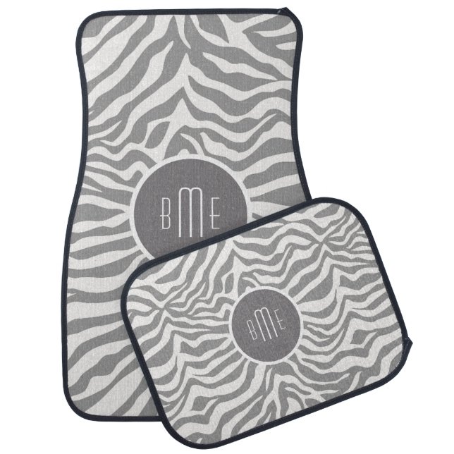 Zebra Monogram Car Mats Set (Set)
