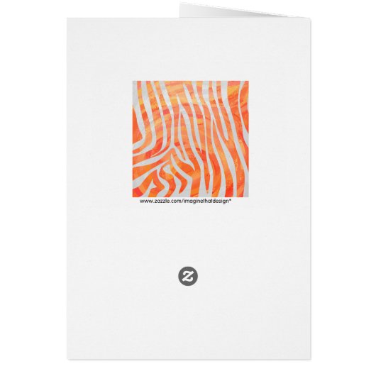 Zebra Monogram Orange and White (Back)