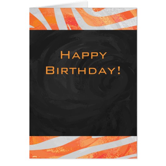 Zebra Monogram Orange and White (Front)