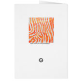 Zebra Monogram Orange and White Cards (Back)