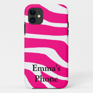 Zebra Monogrammed Name iPhone 11 Case