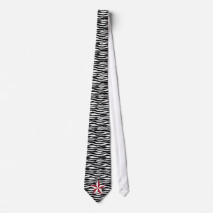 Zebra Nautical Star Tie