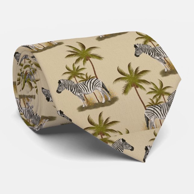 Zebra Neck Tie (Rolled)