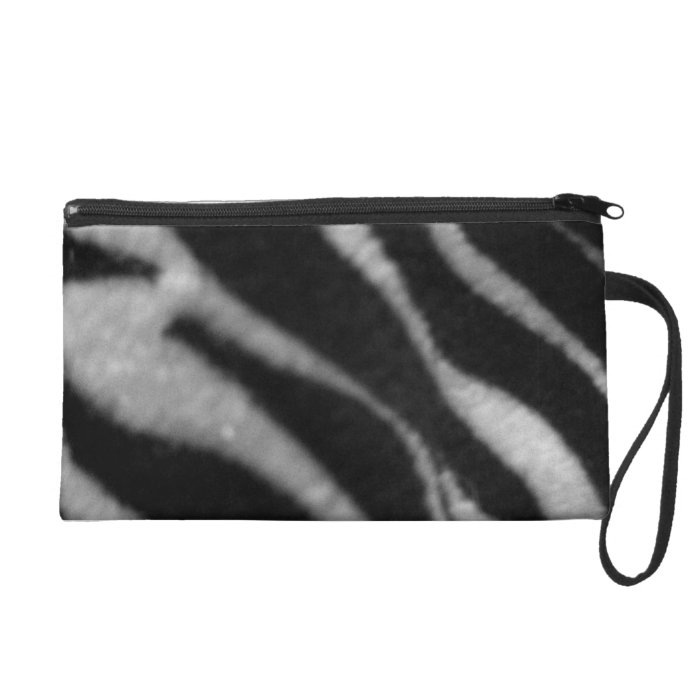 Zebra Noir Wristlet Clutch