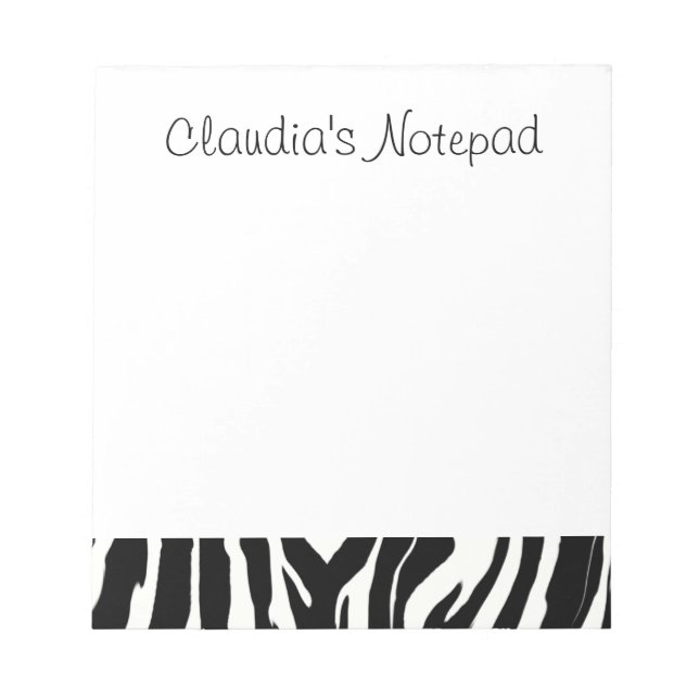 Zebra Notepad (Front)