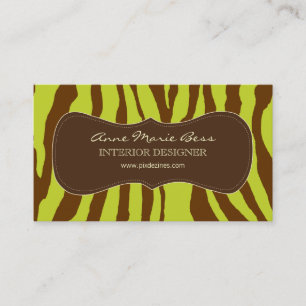 Zebra Olive Chocolate business cards