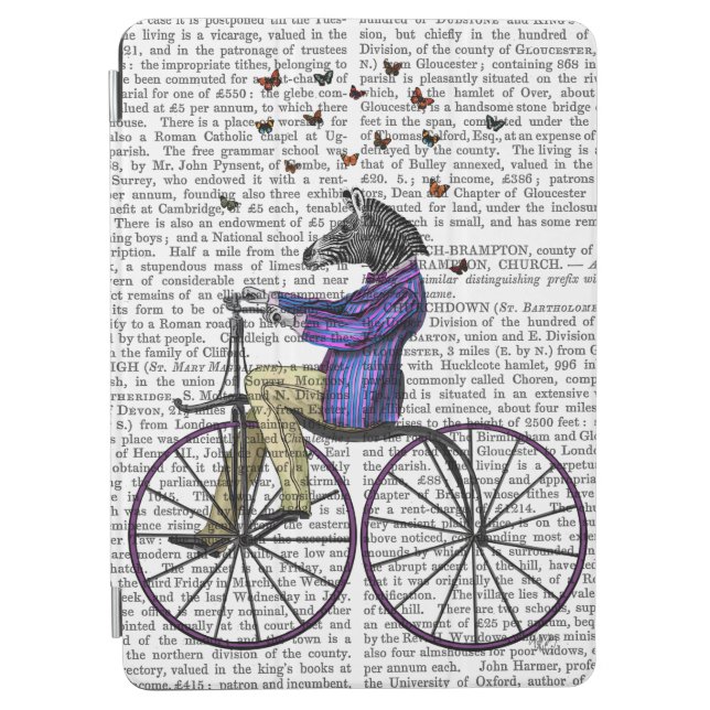 Zebra On Bicycle iPad Air Cover (Front)
