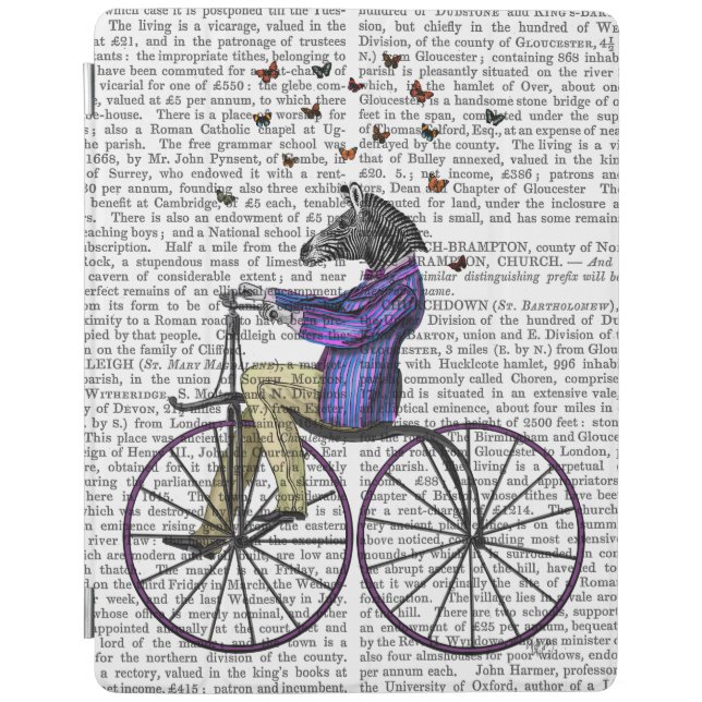 Zebra On Bicycle iPad Air Cover (Front)