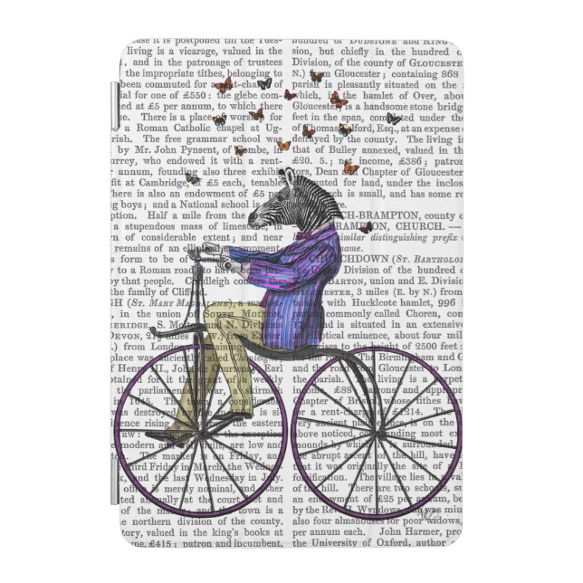Zebra On Bicycle iPad Mini Cover (Front)