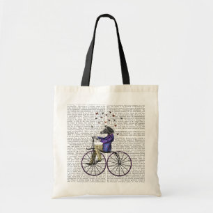 Zebra On Bicycle Tote Bag