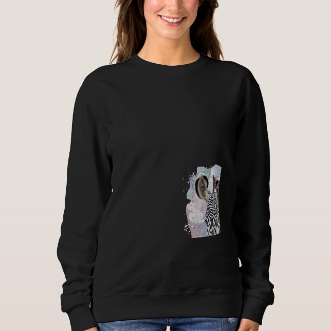 Zebra On Safari In Kenyaafrica Sweatshirt (Front)
