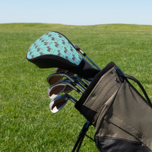 Zebra on Teal Blue Golf Head Cover