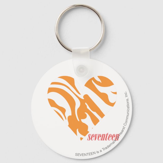 Zebra Orange 2 Keychain (Front)