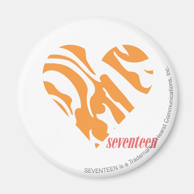 Zebra Orange 2 Magnet (Front)