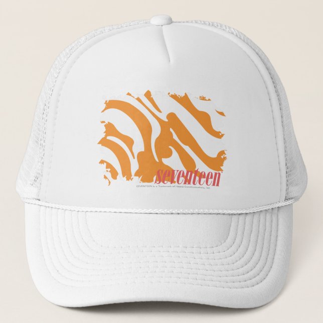 Zebra Orange 4 Trucker Hat (Front)