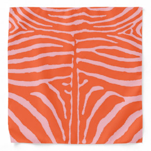 Zebra Orange and Pink Bandana