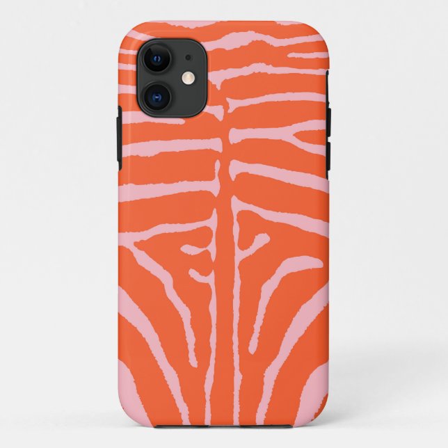 Zebra Orange and Pink Case-Mate iPhone Case (Back)