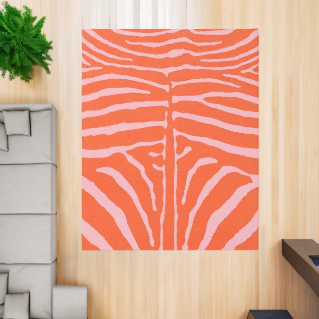 Zebra Orange and Pink Rug (Insitu (Indoor 2))
