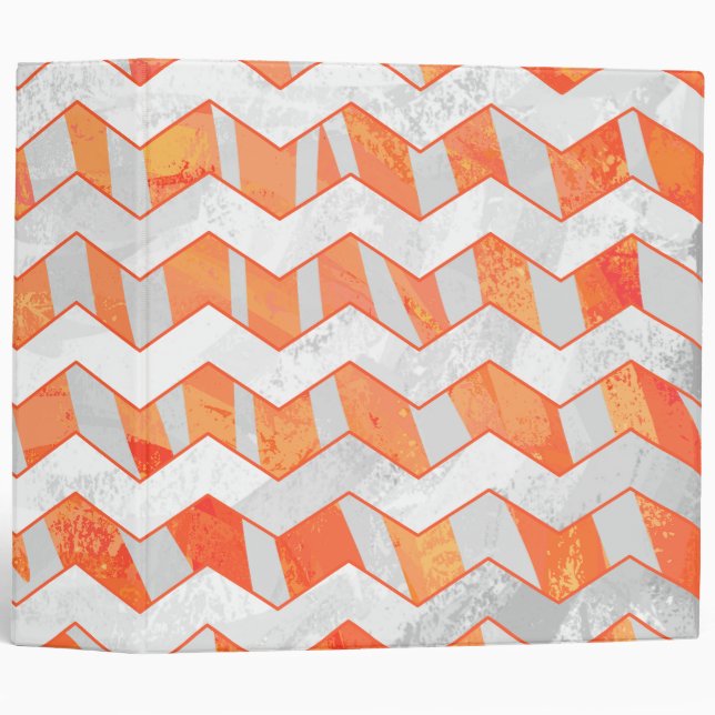 Zebra Orange and White Print Binder (Front/Spine)