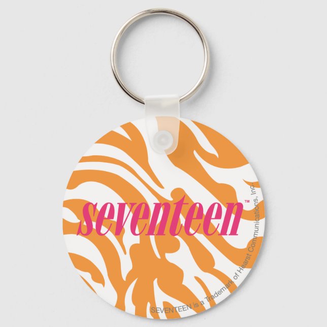Zebra Orange Keychain (Front)