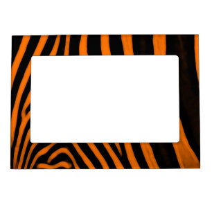 Zebra- Orange Magnetic Photo Frame