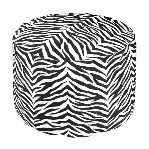 Zebra Ottoman Pouf