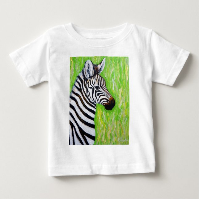 Zebra Painting Baby T-Shirt (Front)
