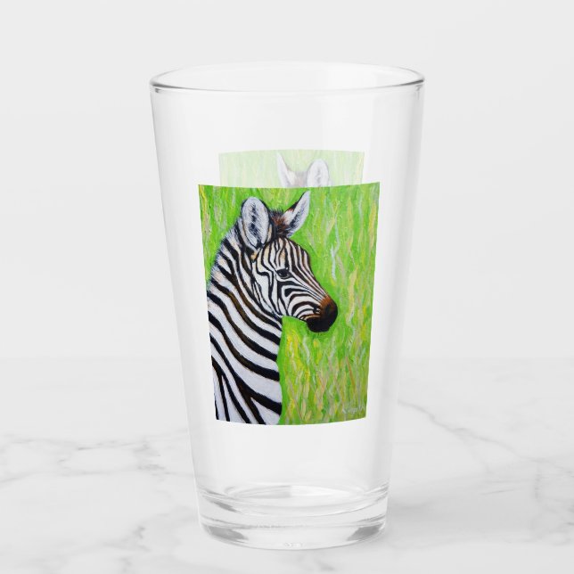 Zebra Painting Glass (Front)