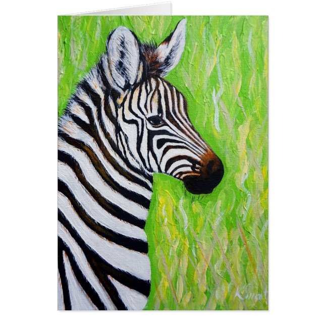 Zebra Painting Greeting Card (Front)