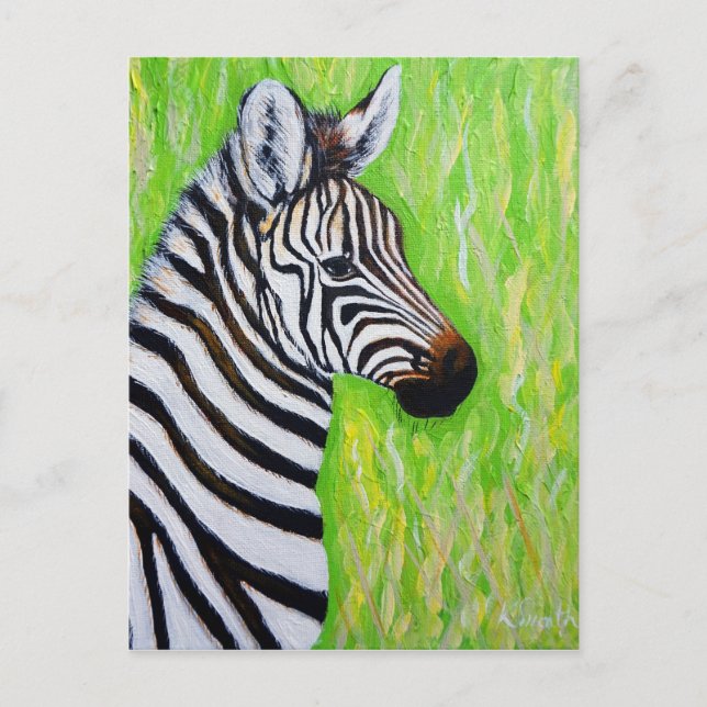 Zebra Painting Postcard (Front)
