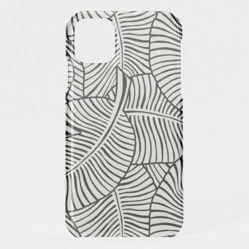 Zebra Palm Hawaiian Tropical Clear Black iPhone 11 Case