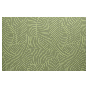 Zebra Palm Hawaiian Tropical Olive green Fabric