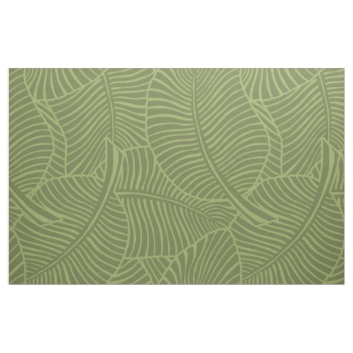 Zebra Palm Hawaiian Tropical Olive green  Fabric