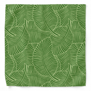 Zebra Palm Hawaiian Tropical  - Palm Green Bandana
