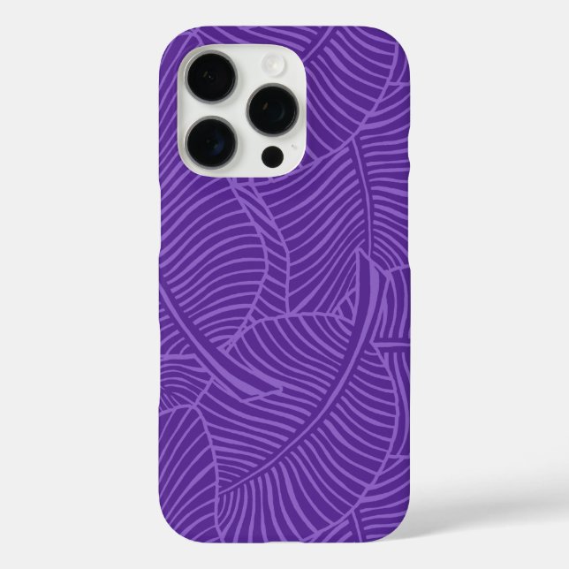 Zebra Palm Hawaiian Tropical Purple Case-Mate iPhone Case (Back)