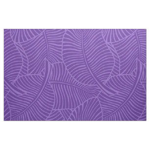 Zebra Palm Hawaiian Tropical Purple Fabric