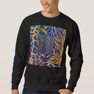 Zebra Panther Cheetah Animal Safari Print Sweatshirt