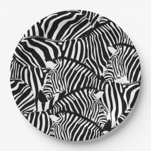 Zebra  paper plates