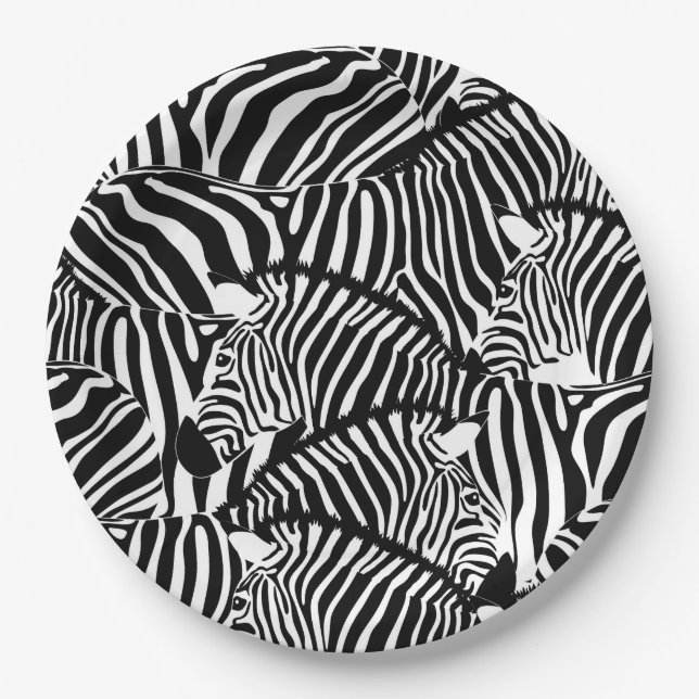 Zebra  paper plates (Front)