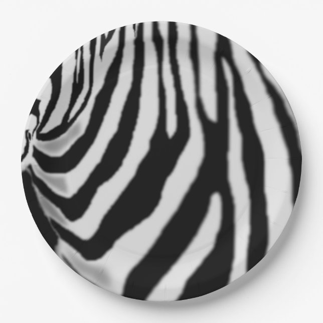 Zebra Paper Plates Zebras Striped (Front)