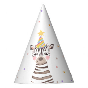 Zebra Party Animal Safari Jungle Zoo Birthday Hat