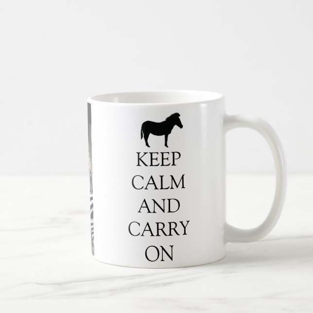 Zebra Party - Keep Calm and Party On! Coffee Mug (Right)