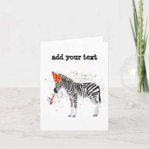Printable Card Anthropomorphic 5x7 physical card also available Dictionary Print Zebra Greeting Card