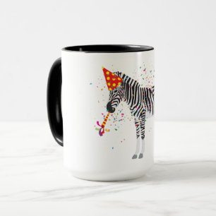 Zebra Partying - Animals Having a Party Mug