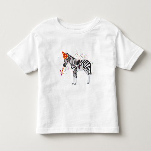 Zebra Partying _ Animals Having a Party Toddler T_shirt