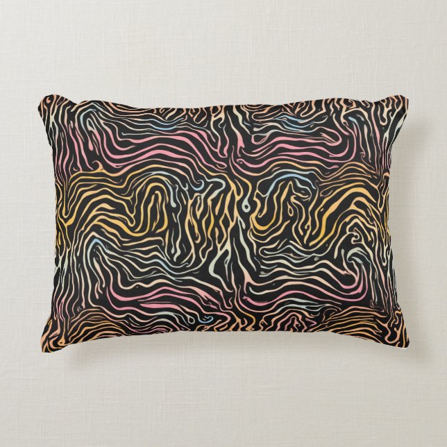 Zebra pattern accent pillow (Front)