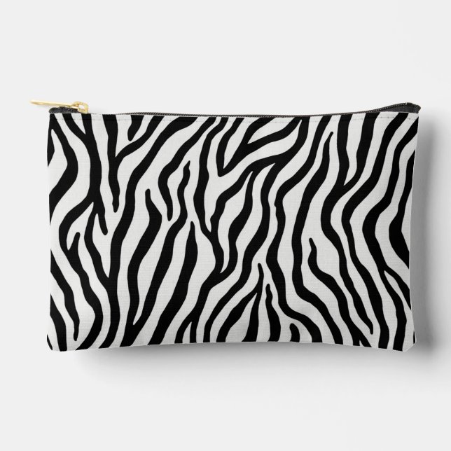 Zebra pattern accessory pouch (Front)