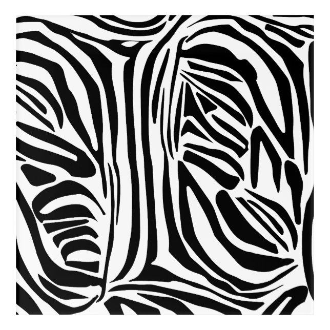 Zebra pattern acrylic print (Front)