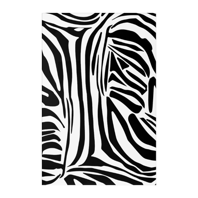 Zebra pattern acrylic print (Front)