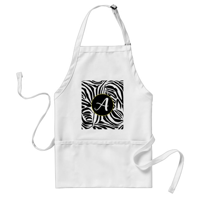 Zebra Pattern Adult Apron (Front)